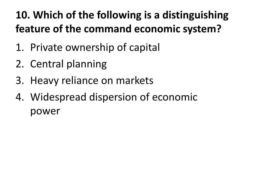10 which of the following is a distinguishing