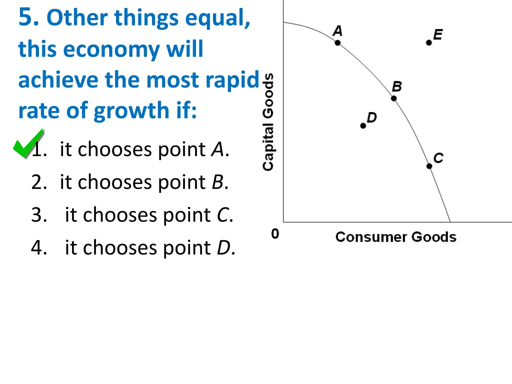 5 other things equal this economy will achieve 1