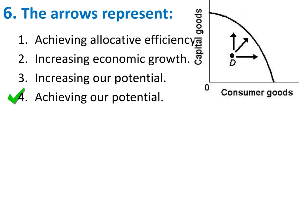 6 the arrows represent 1