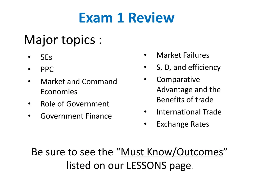 exam 1 review 2