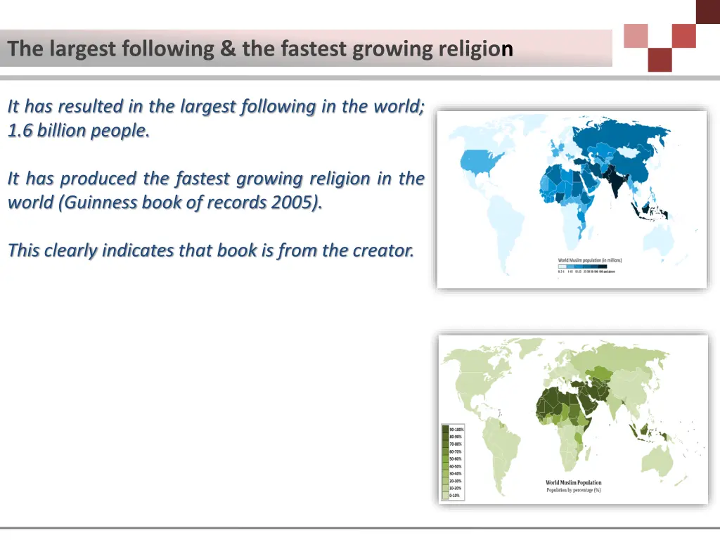 the largest following the fastest growing religion