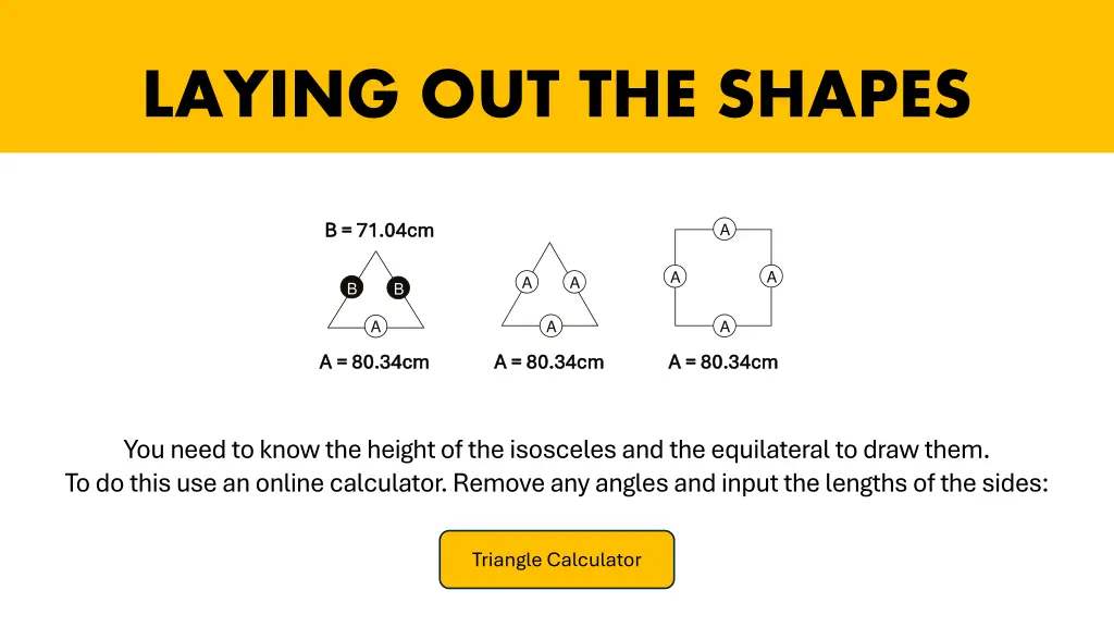 laying out the shapes