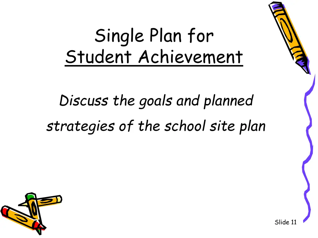 single plan for student achievement