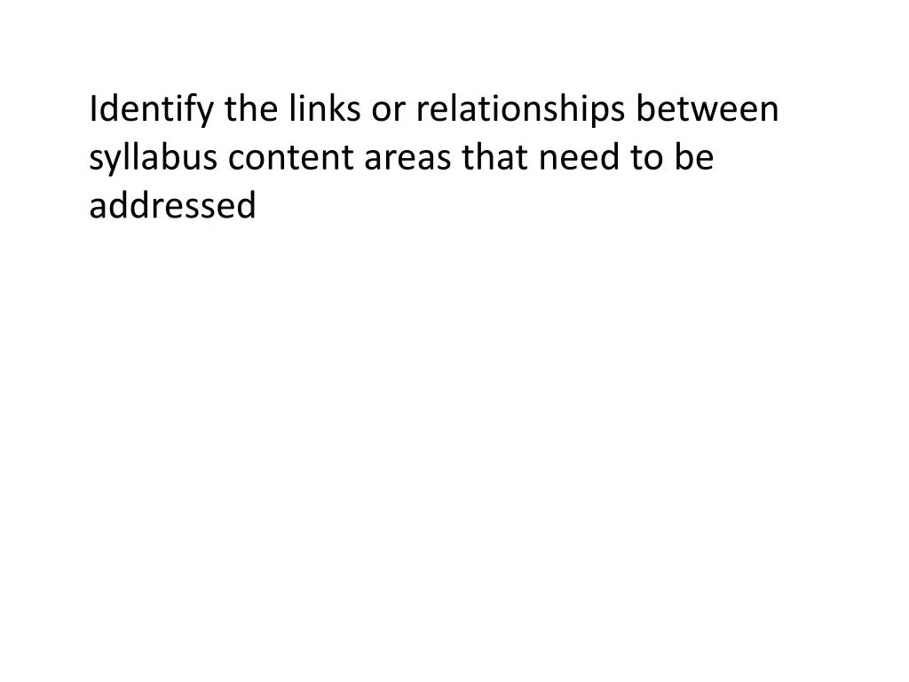 identify the links or relationships between