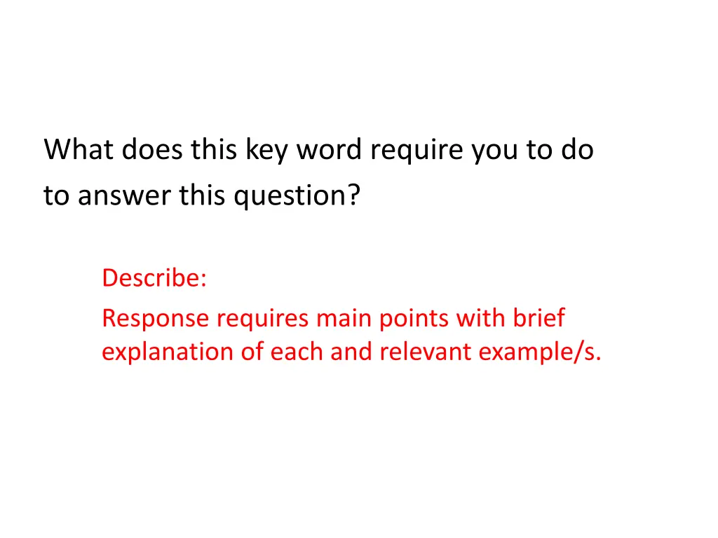 what does this key word require