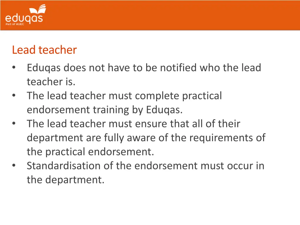 lead teacher