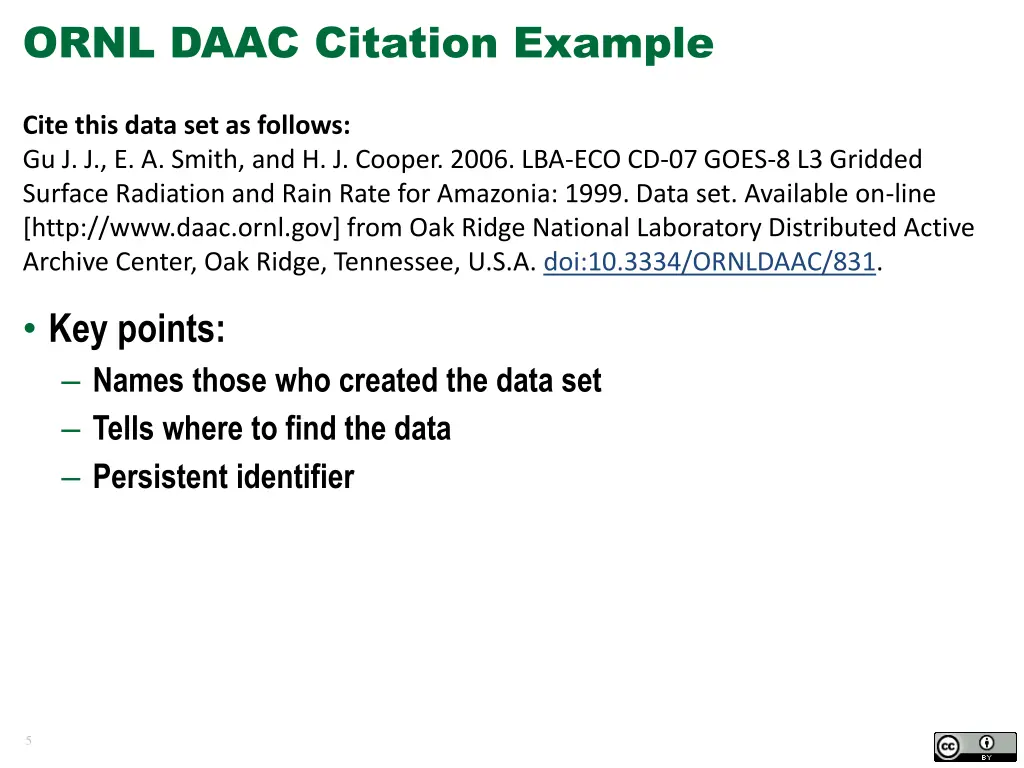 ornl daac citation example