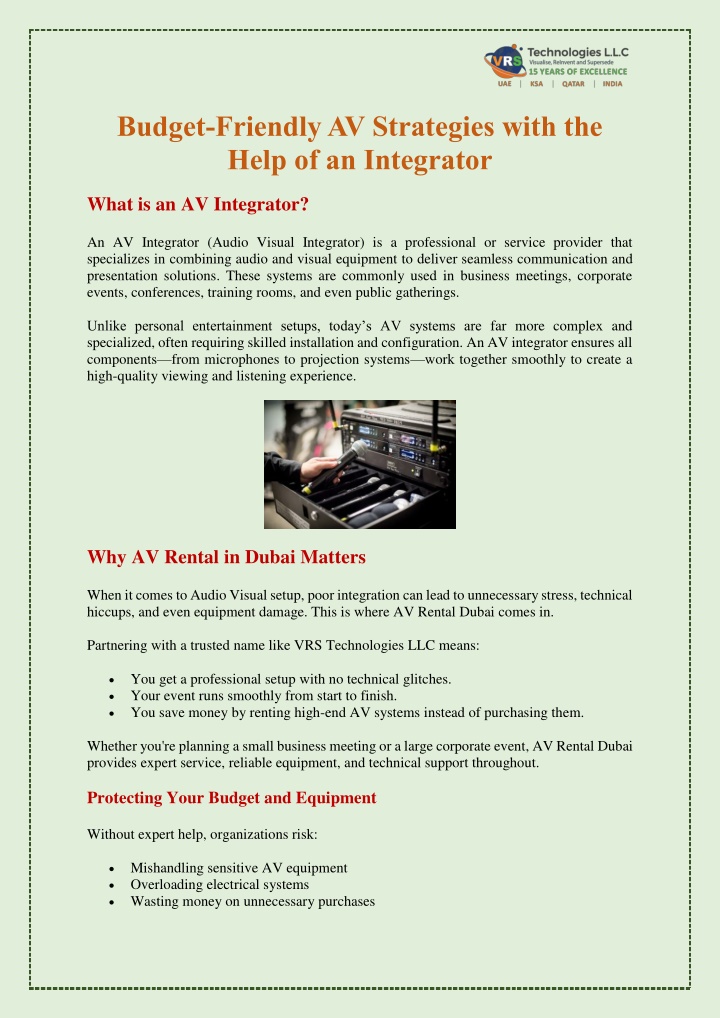 budget friendly av strategies with the help