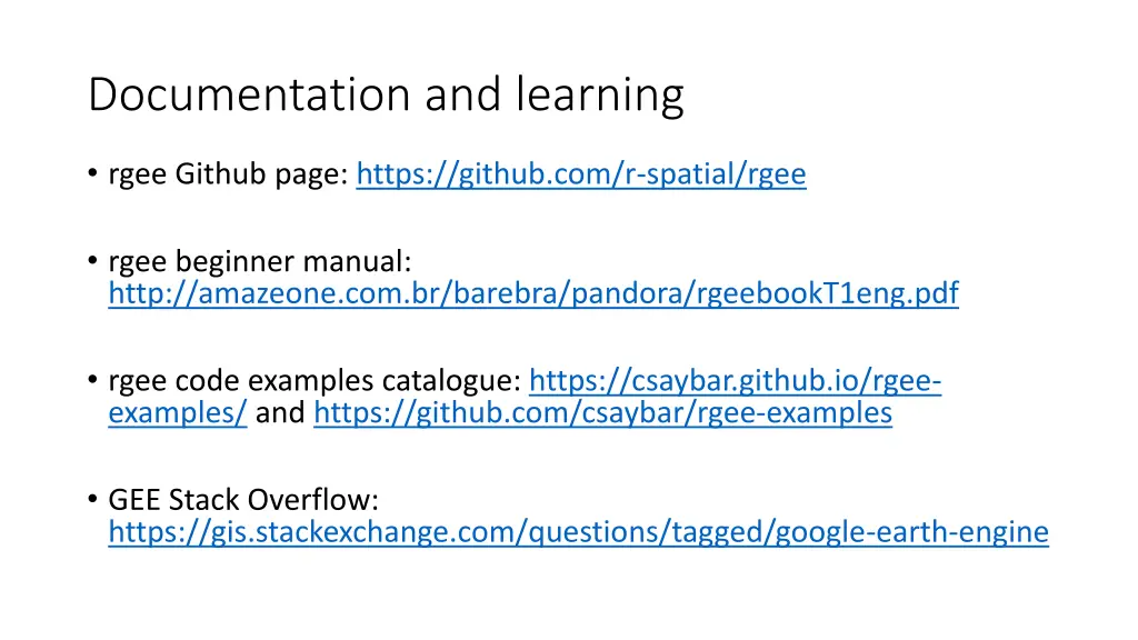 documentation and learning
