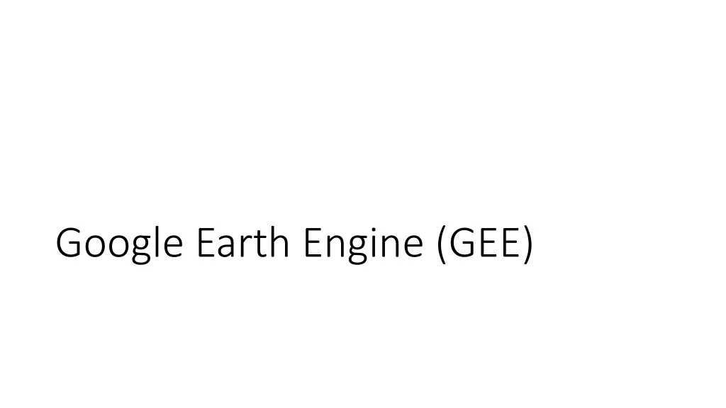 google earth engine gee