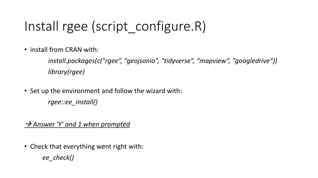install rgee script configure r