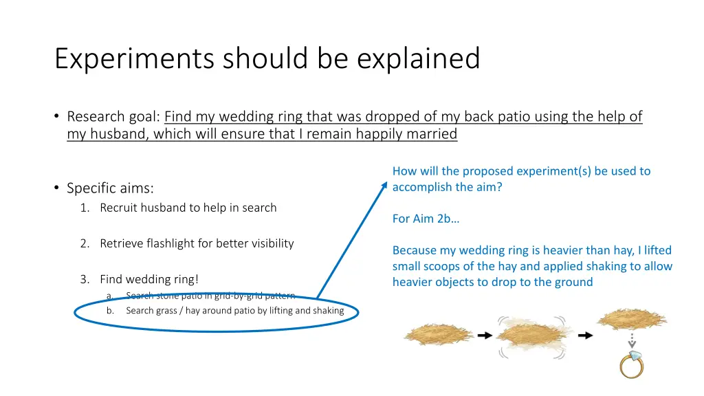 experiments should be explained