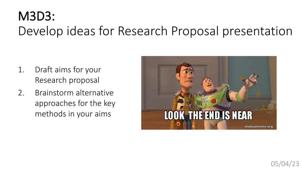 m3d3 m3d3 develop ideas for research proposal