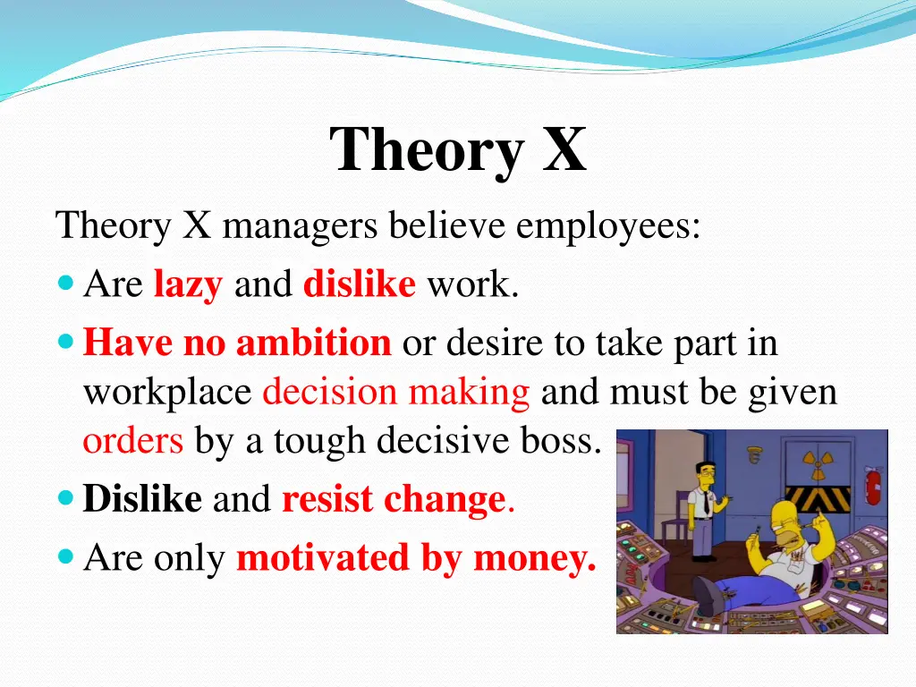 theory x