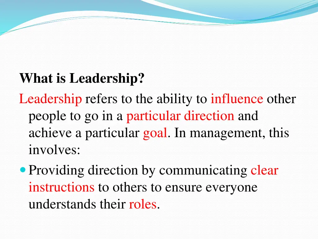 what is leadership leadership refers