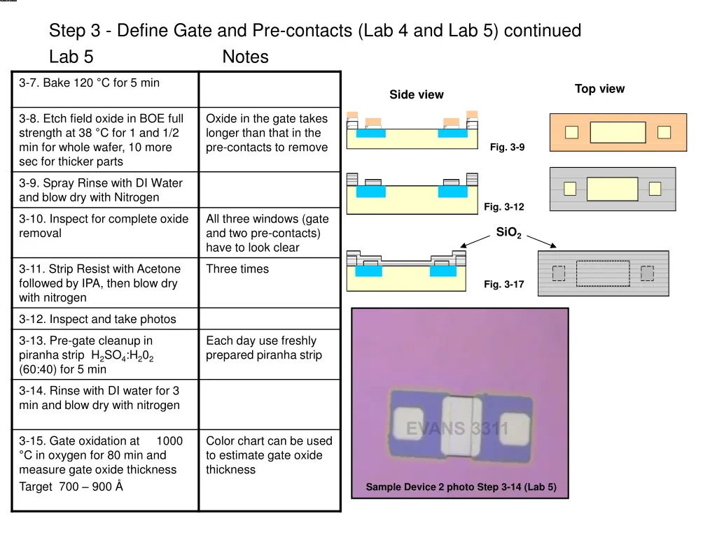 step 3 define gate and pre contacts 1