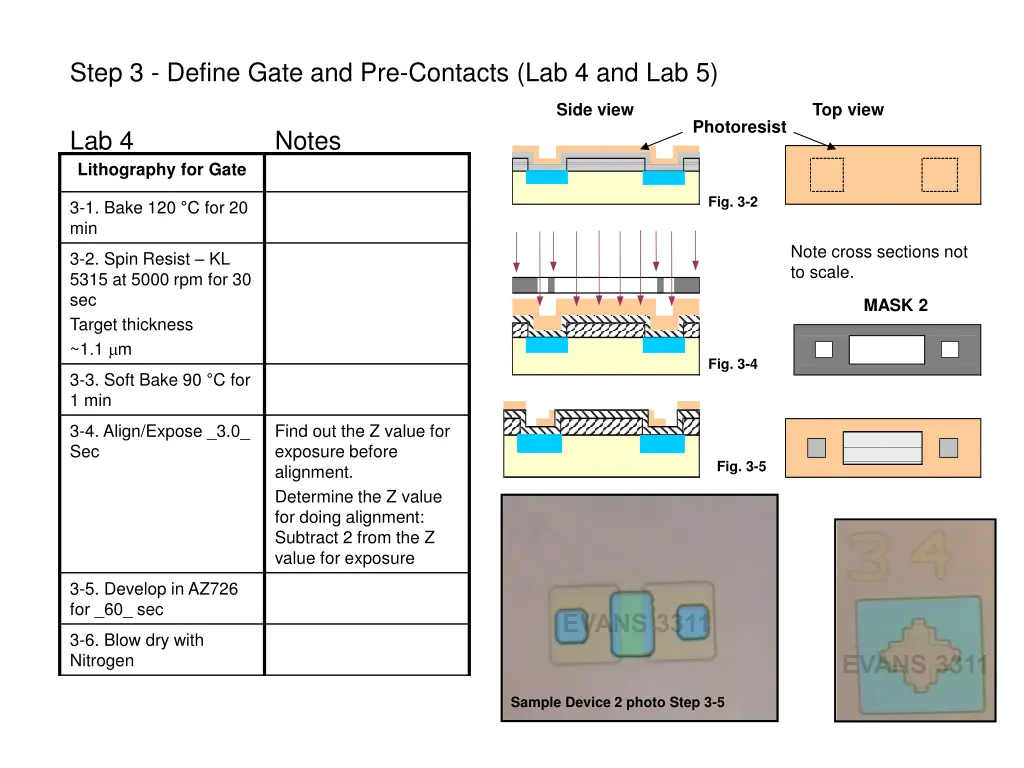 step 3 define gate and pre contacts