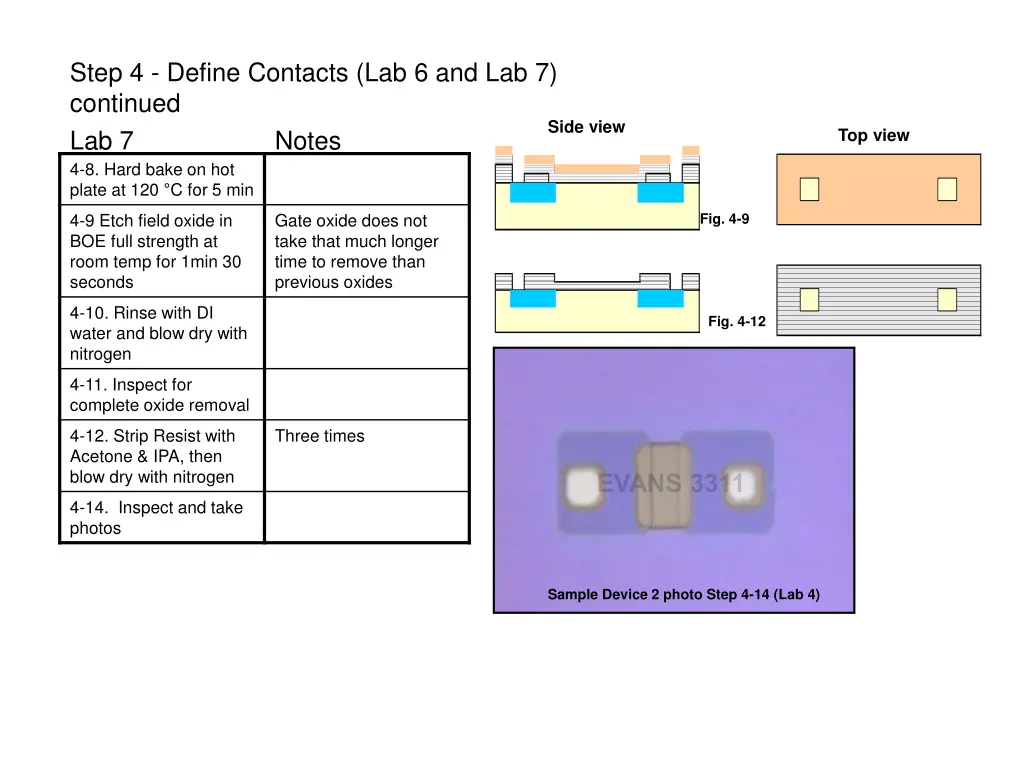 step 4 define contacts lab 6 and lab 7 continued