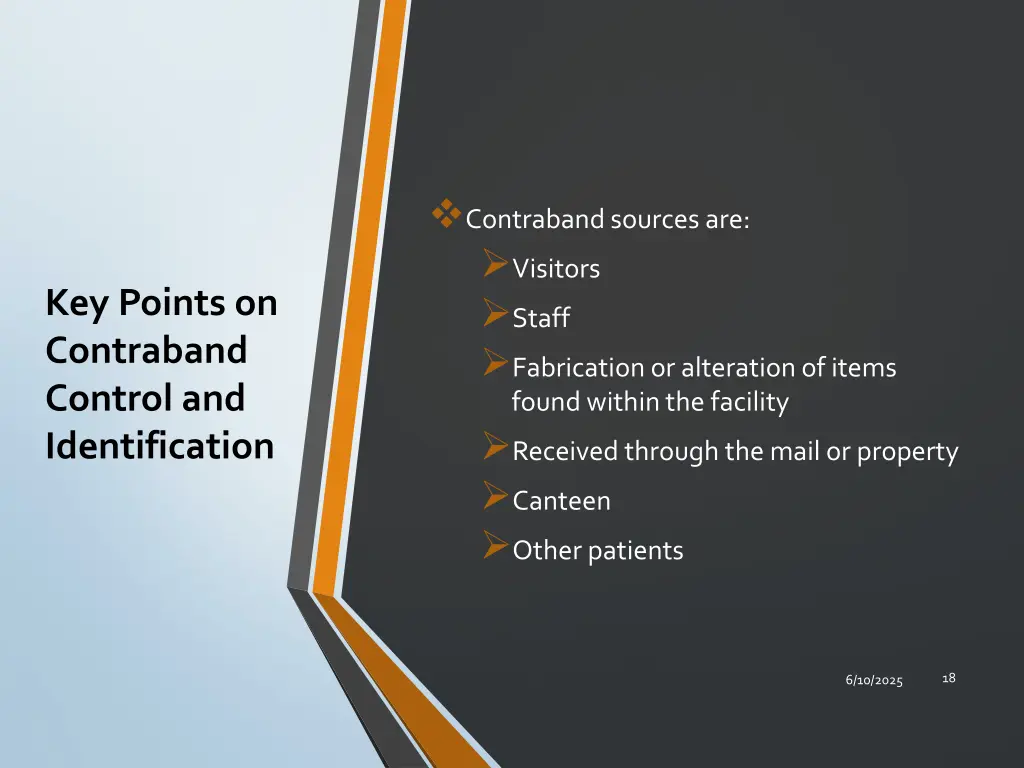 contraband sources are visitors staff fabrication