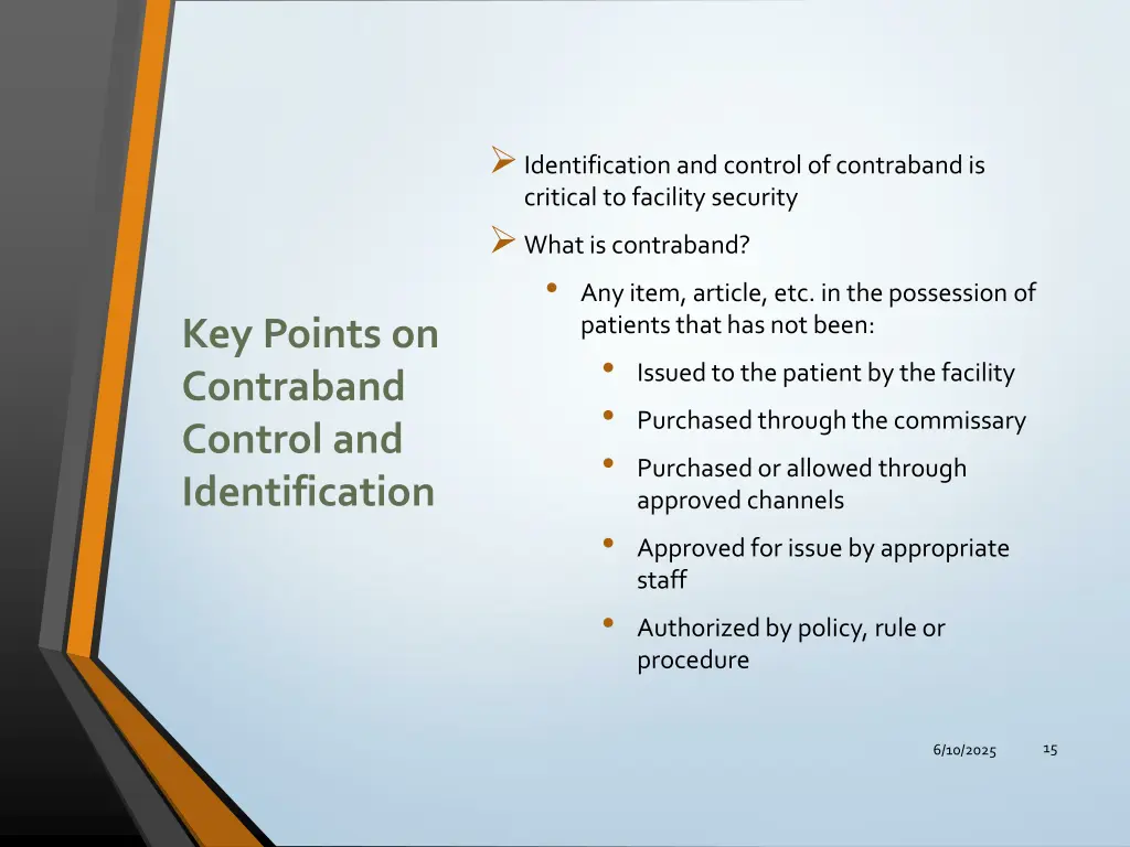 identification and control of contraband
