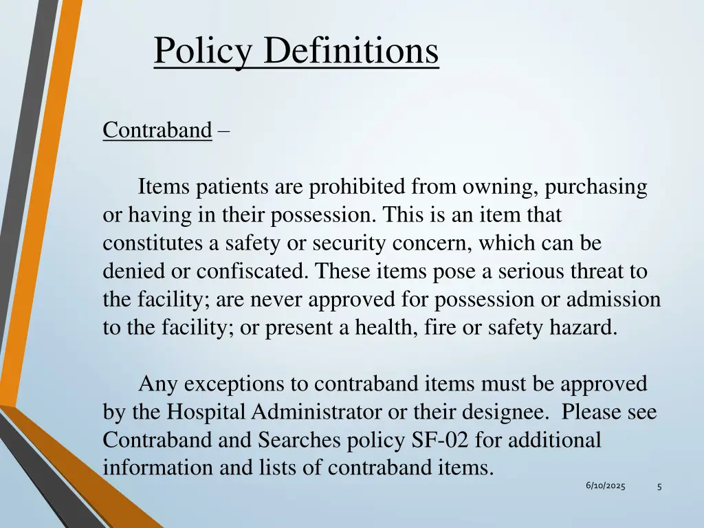 policy definitions