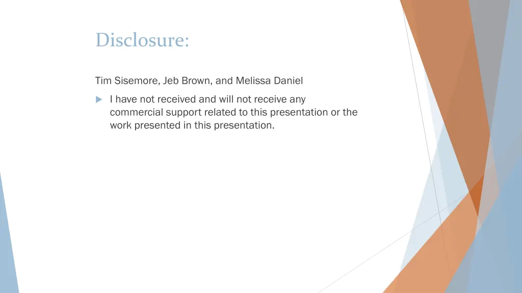disclosure