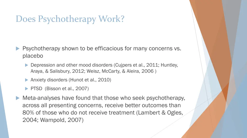 does psychotherapy work