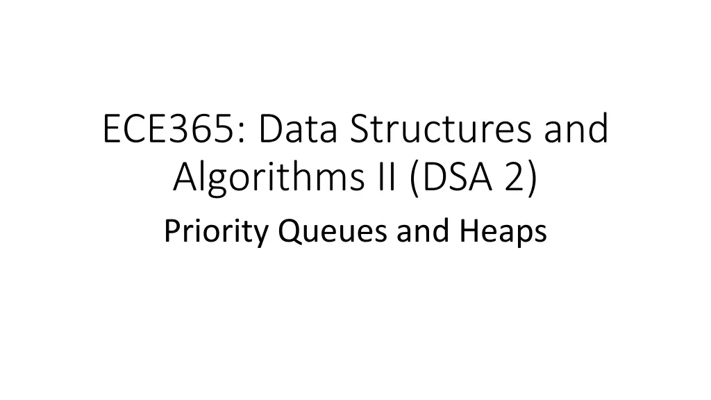 ece365 data structures and algorithms