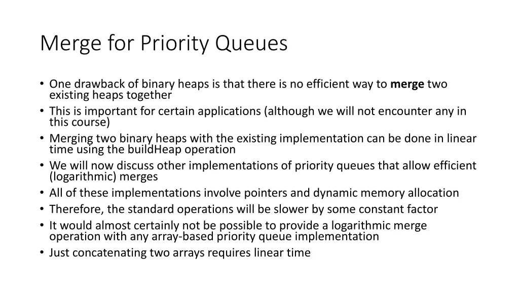 merge for priority queues