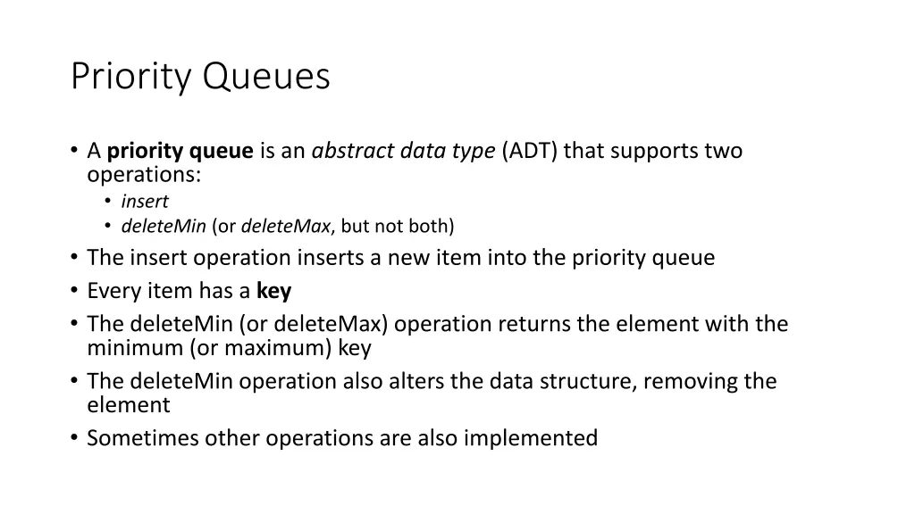 priority queues