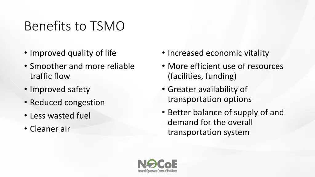 benefits to tsmo