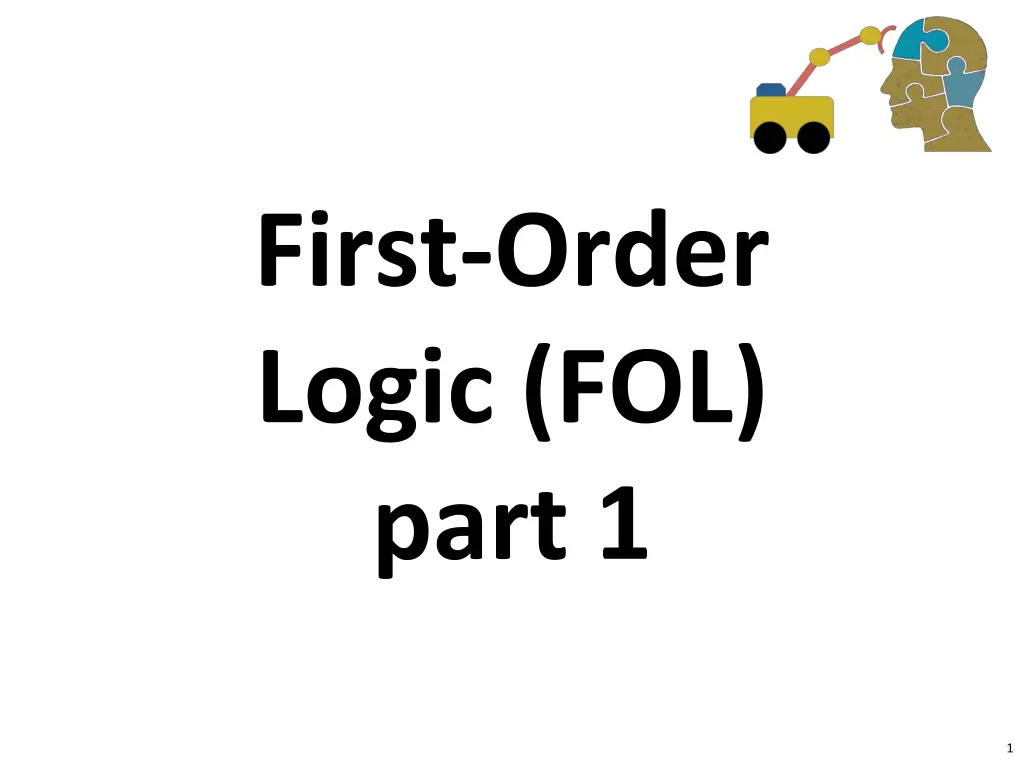 first order logic fol part 1