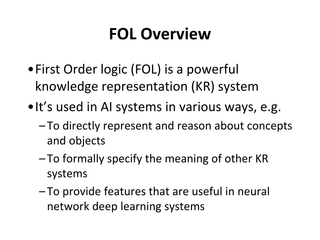 fol overview