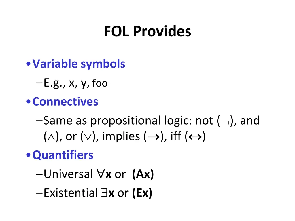 fol provides