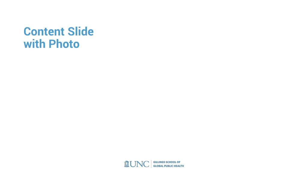 content slide with photo