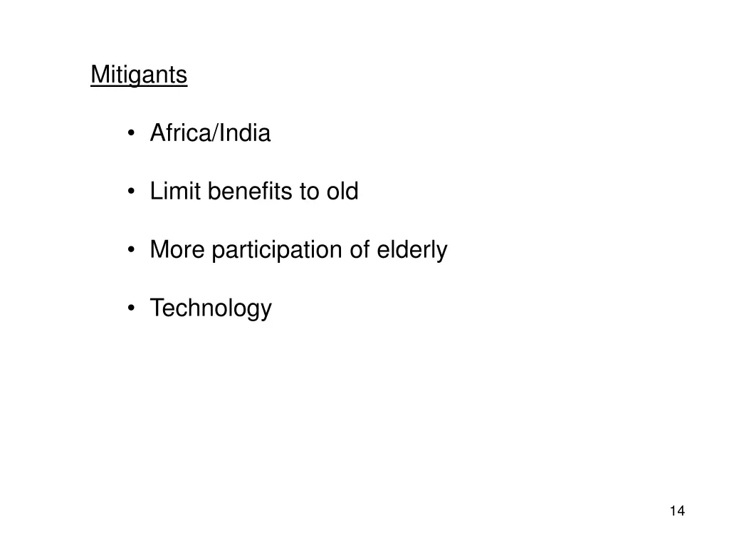 mitigants