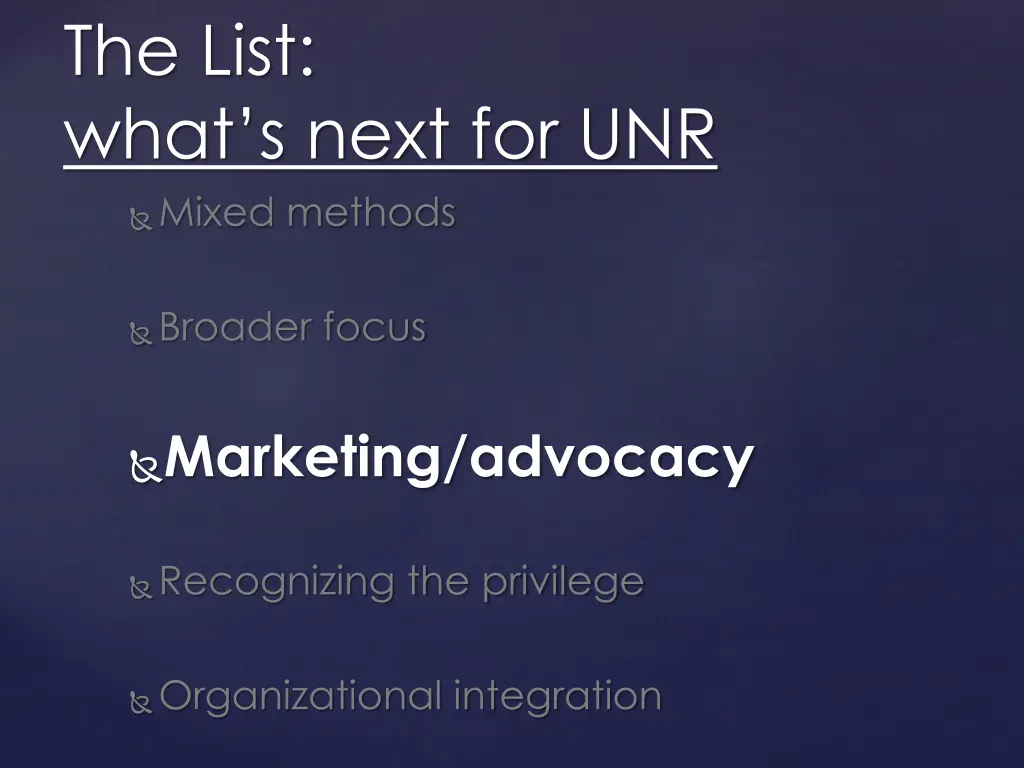 the list what s next for unr 2
