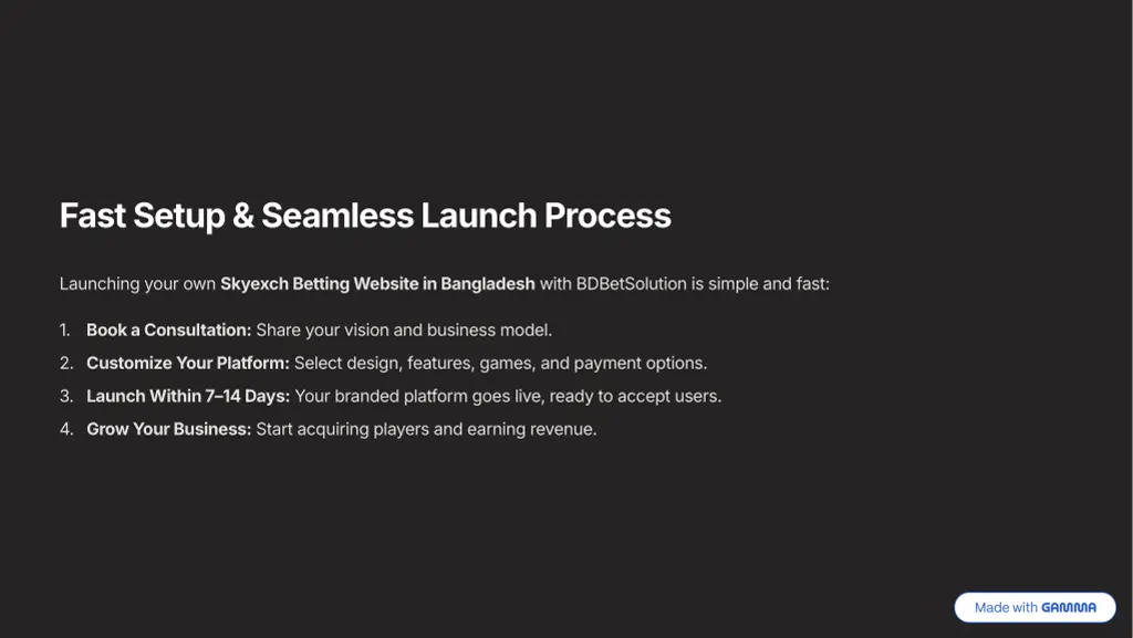 fast setup seamless launch process