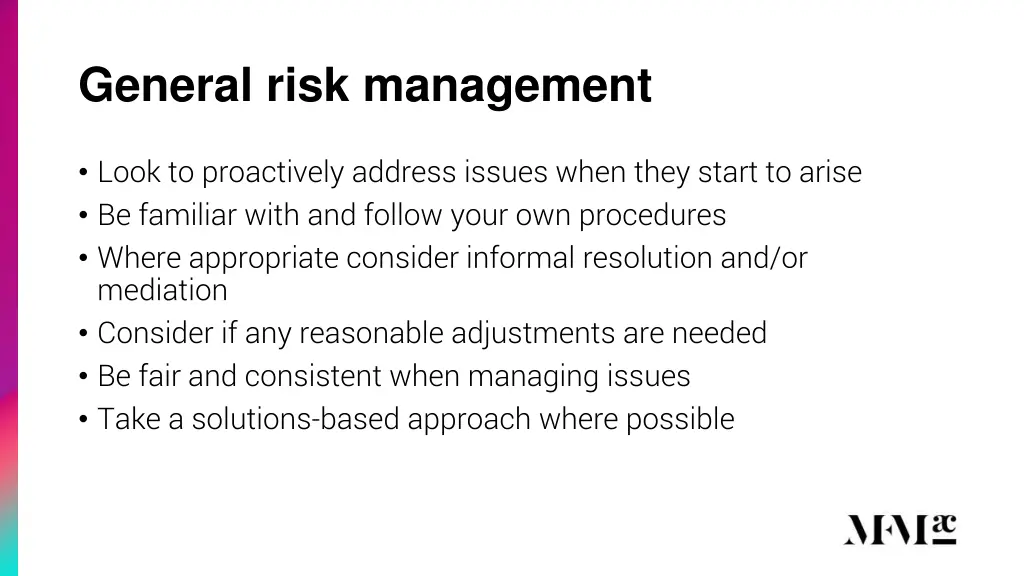 general risk management