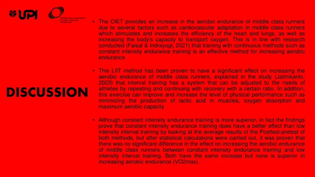 the ciet provides an increase in the aerobic
