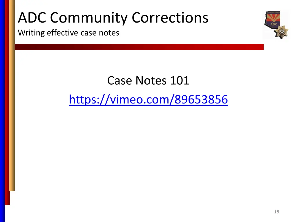 adc community corrections writing effective case 14