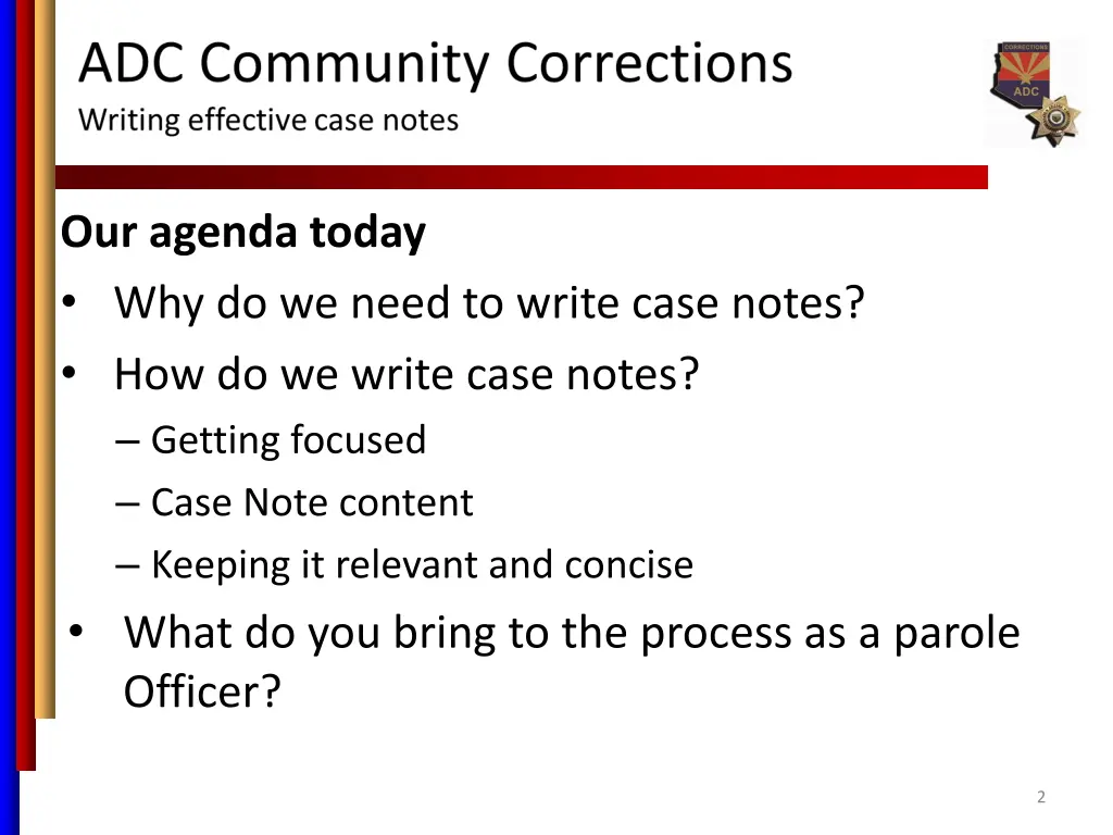 our agenda today why do we need to write case