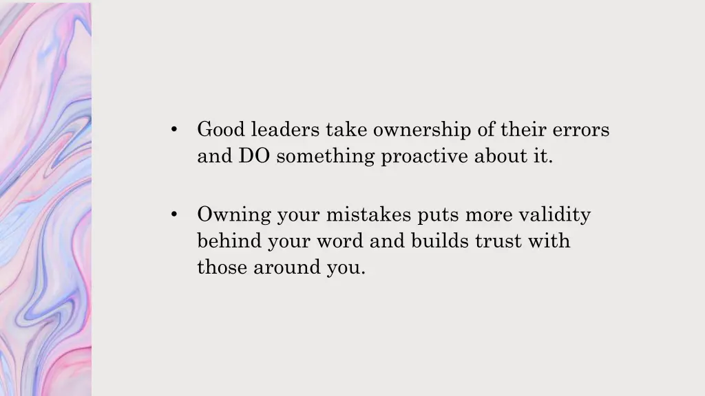 good leaders take ownership of their errors