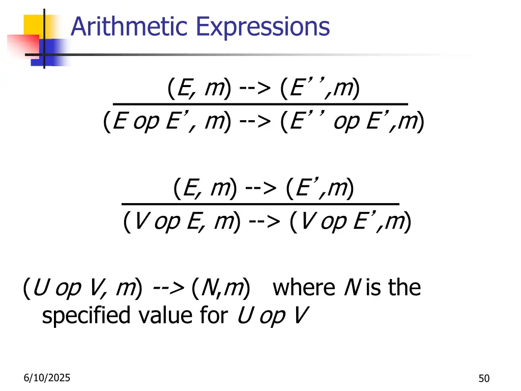 arithmetic expressions 1