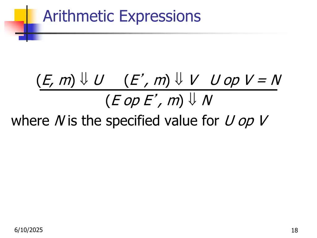 arithmetic expressions
