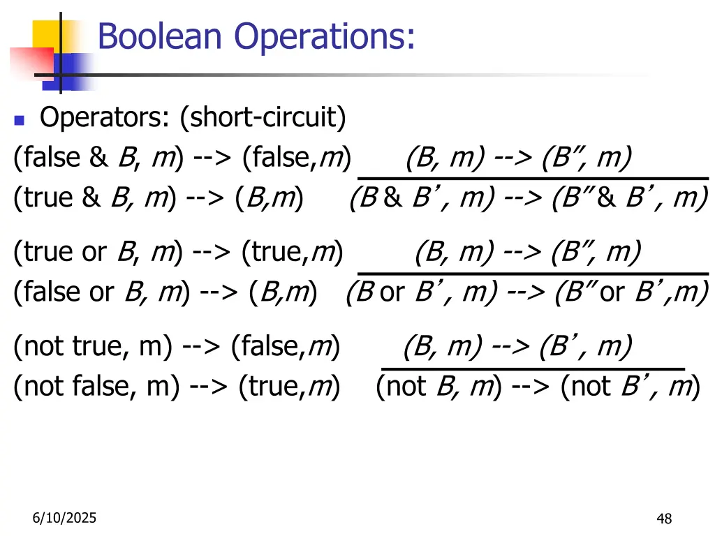 boolean operations