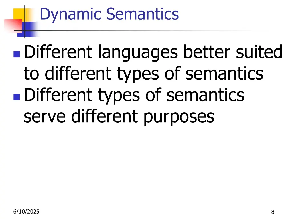 dynamic semantics 1