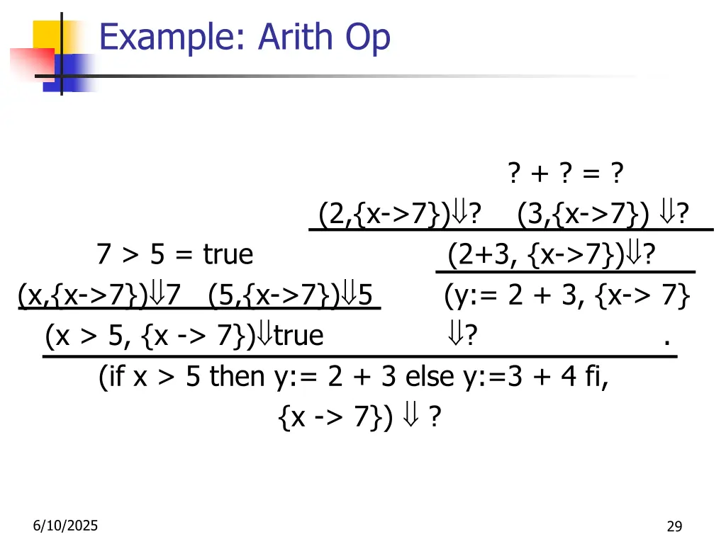 example arith op