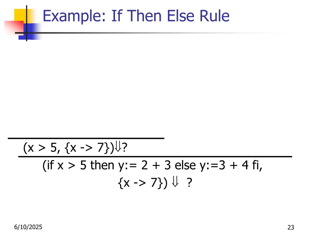 example if then else rule 1