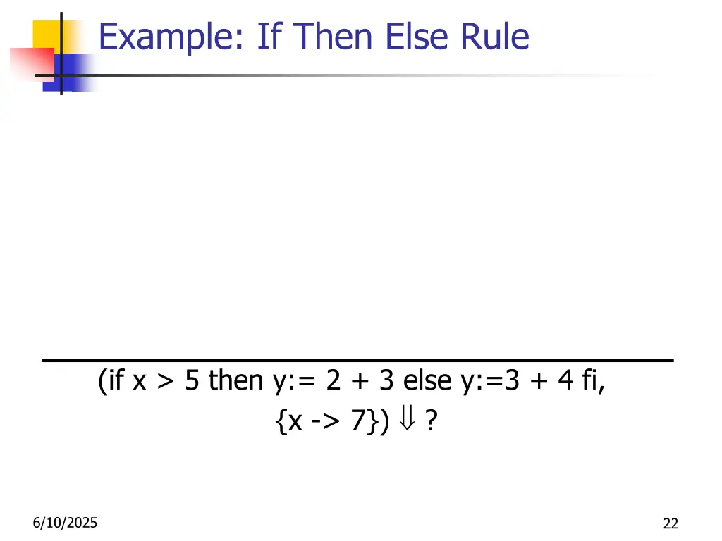 example if then else rule
